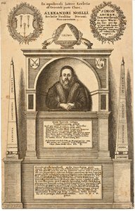 Alexander Nowell (monument). State 3 by Wenceslaus Hollar